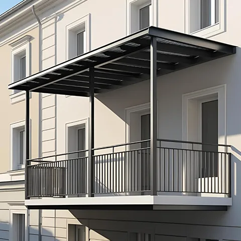 Nadstrešnica za balkon s metalnom konstrukcijom